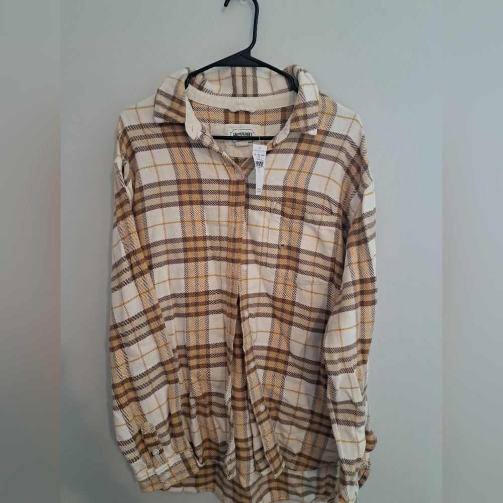 American Eagle Plaid Button-Up Long Sleeve Brand NEW Shirt